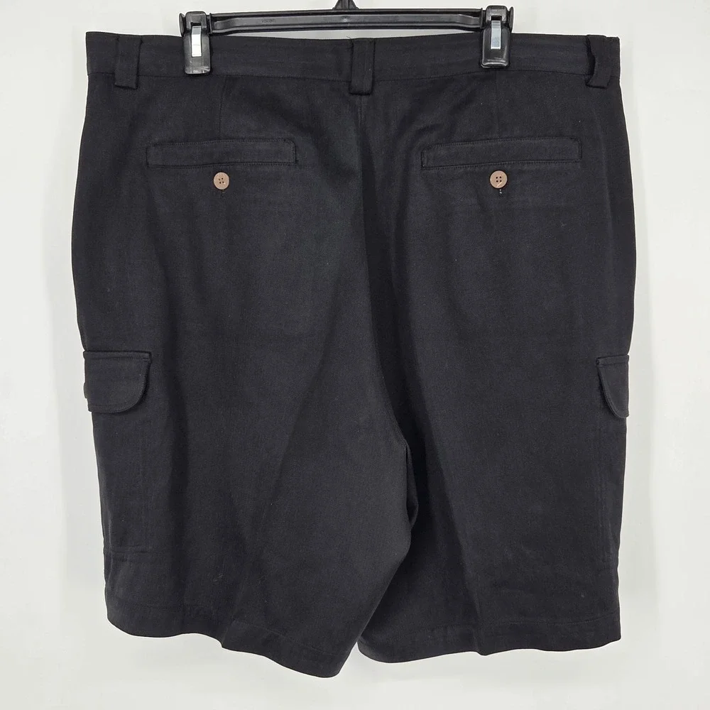 Tommy Bahama Relax Silk Blend Cargo Shorts Men's 38 Black 9